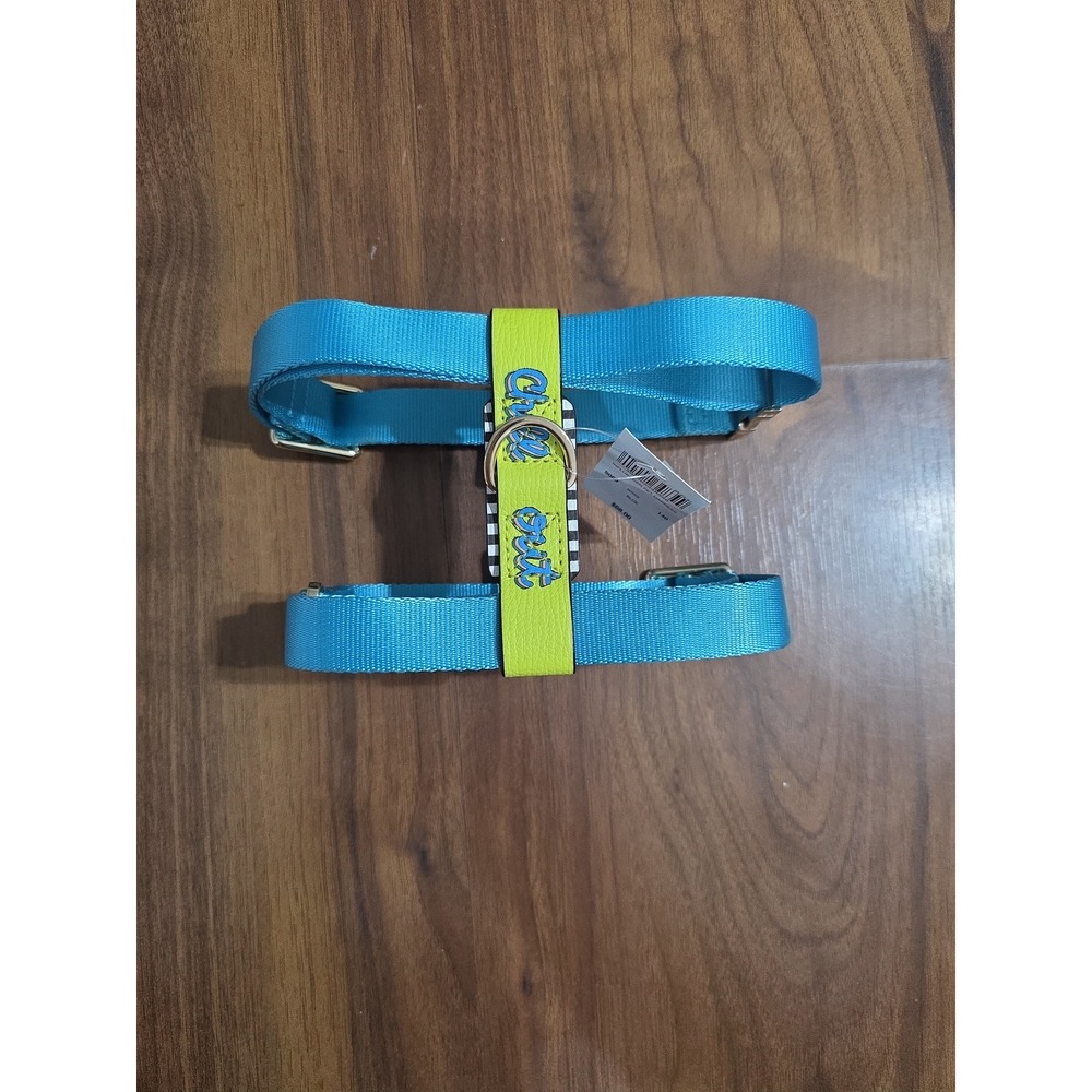 Henri Bendel Dog Harness Dog OS Blue New Rare Chill Out Stripe